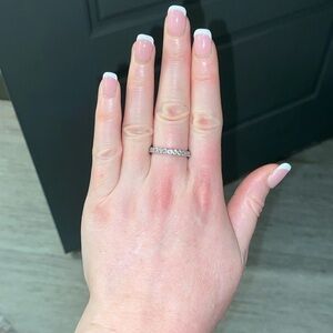 Italian sterling silver infinity ring stamped 925